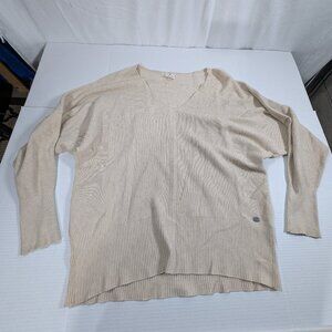 Athleisure By Sioni Nordstrom Long Sleeve Wool Blend Cream Color Sweater Women L